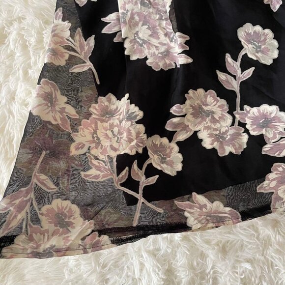 Majes Skirt with Shorts Floral Print Black - Picture 3 of 5